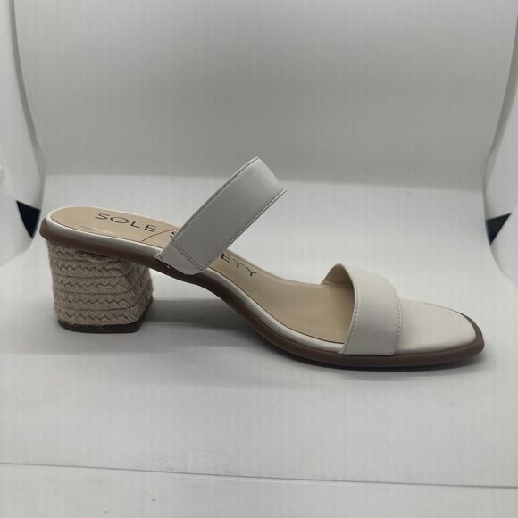 Sole Society Lunespa White Chunky Strappy Block Sandals Womens Size 8 1/2 NWT - Picture 9 of 14